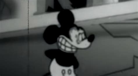 Suicide Mouse is supposedly an early 1930’s Mickey Mouse cartoon made by Walt Disney. It supposedly consists of nothing but Mickey Mouse walking past an infinitely repeating background of six buildings, in a similar style to the later Flintstones cartoons from the 1960’s, that goes on for three minutes.